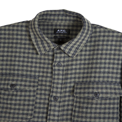 A.P.C. Leo Shirt Khaki COEZZ-H02698 Degli Uberti